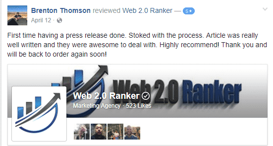 Web 20 Ranker affordable press release service