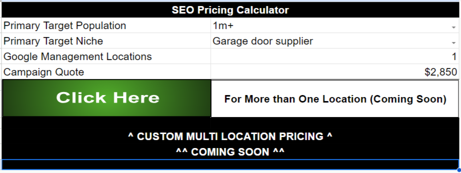 improved seo pricing calculator for agencies