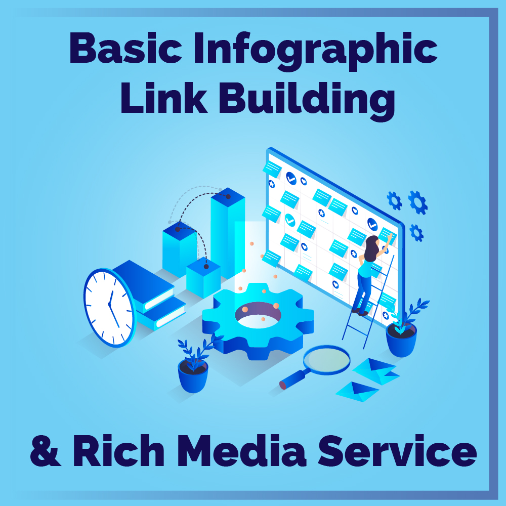 Infographic link building service & rich media service