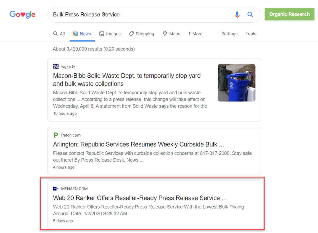 bulk pr service