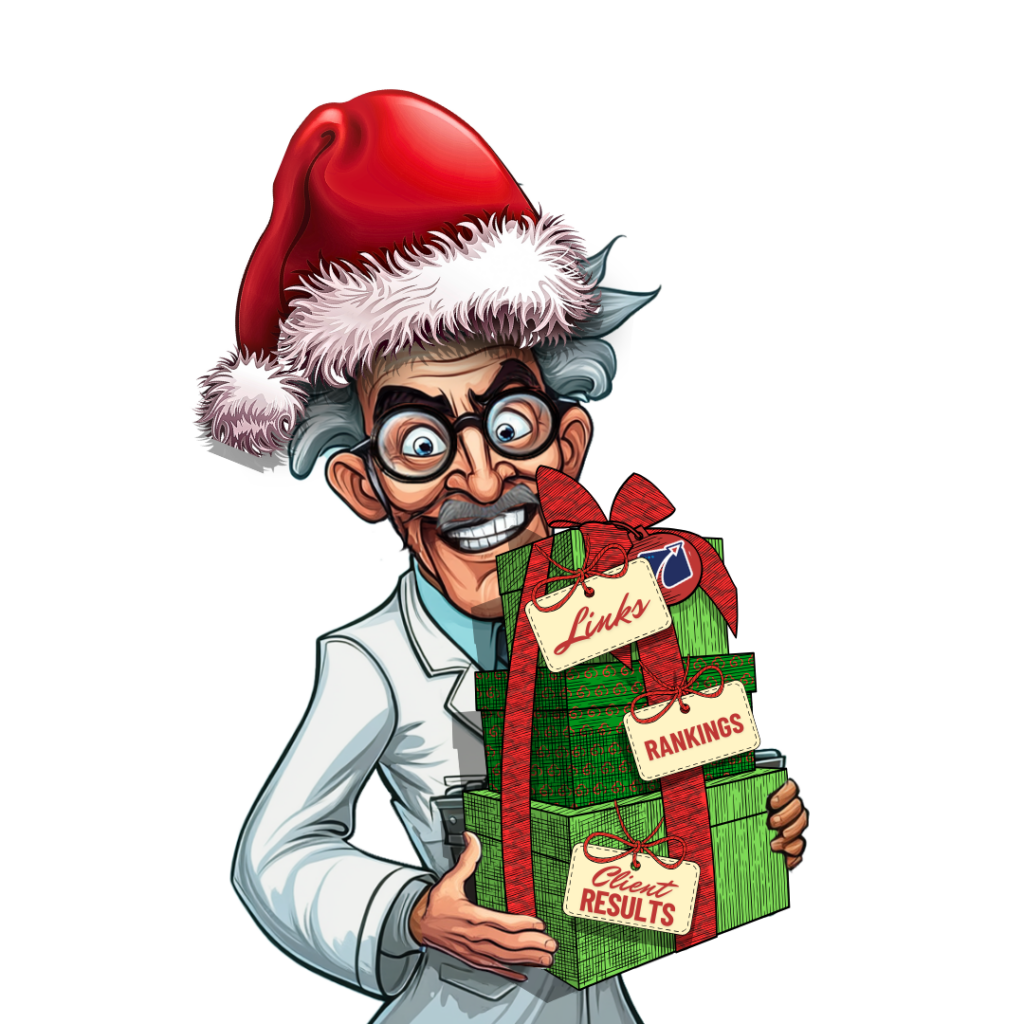 mad scientist with presents