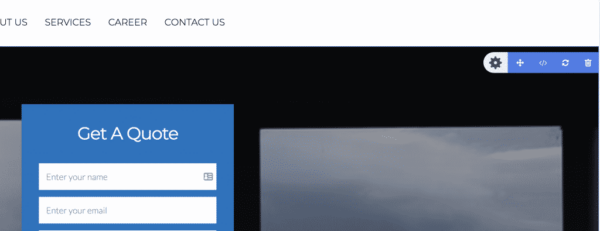 settings of template