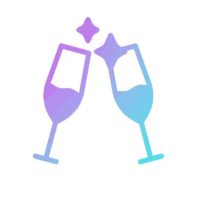 wired gradient 2237 champagne flutes